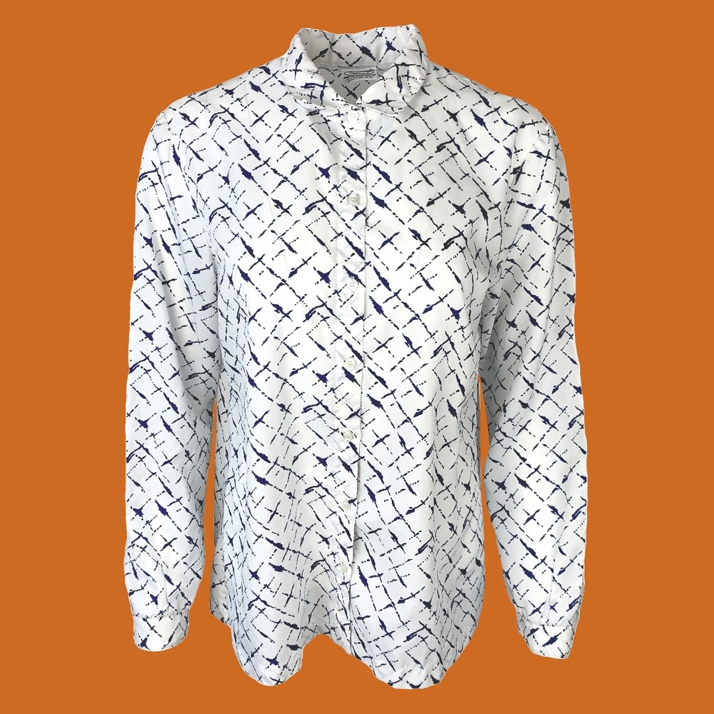 Vintage 70's Catalina Yacht Blouse, Beach / Sailing Blouse